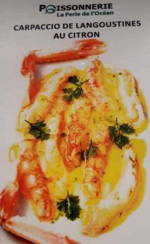 Carpaccio de langoustines au citron